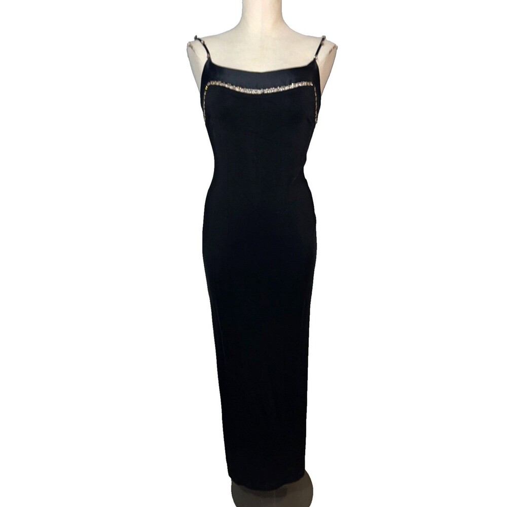 Cachet Vintage made in USA Women’s Cocktail Maxi Dress size M Sheath Embellished